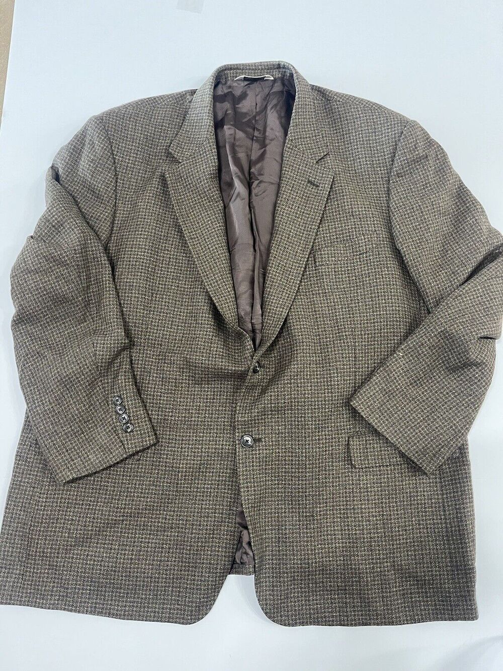 Pronto Uomo Brown Sport Coat Blazer Jacket Silk Wool